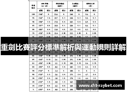 重劍比賽評分標準解析與運動規則詳解
